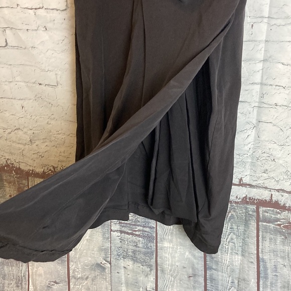 All Saints Salma Silk Mini Dress Sz 4 Black Twist Front V Neck Capsule Wardrobe - Picture 8 of 13